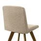 Armen Living Gina Side Chair with Sand Upholstery in Warm Walnut (Set of 4), , large