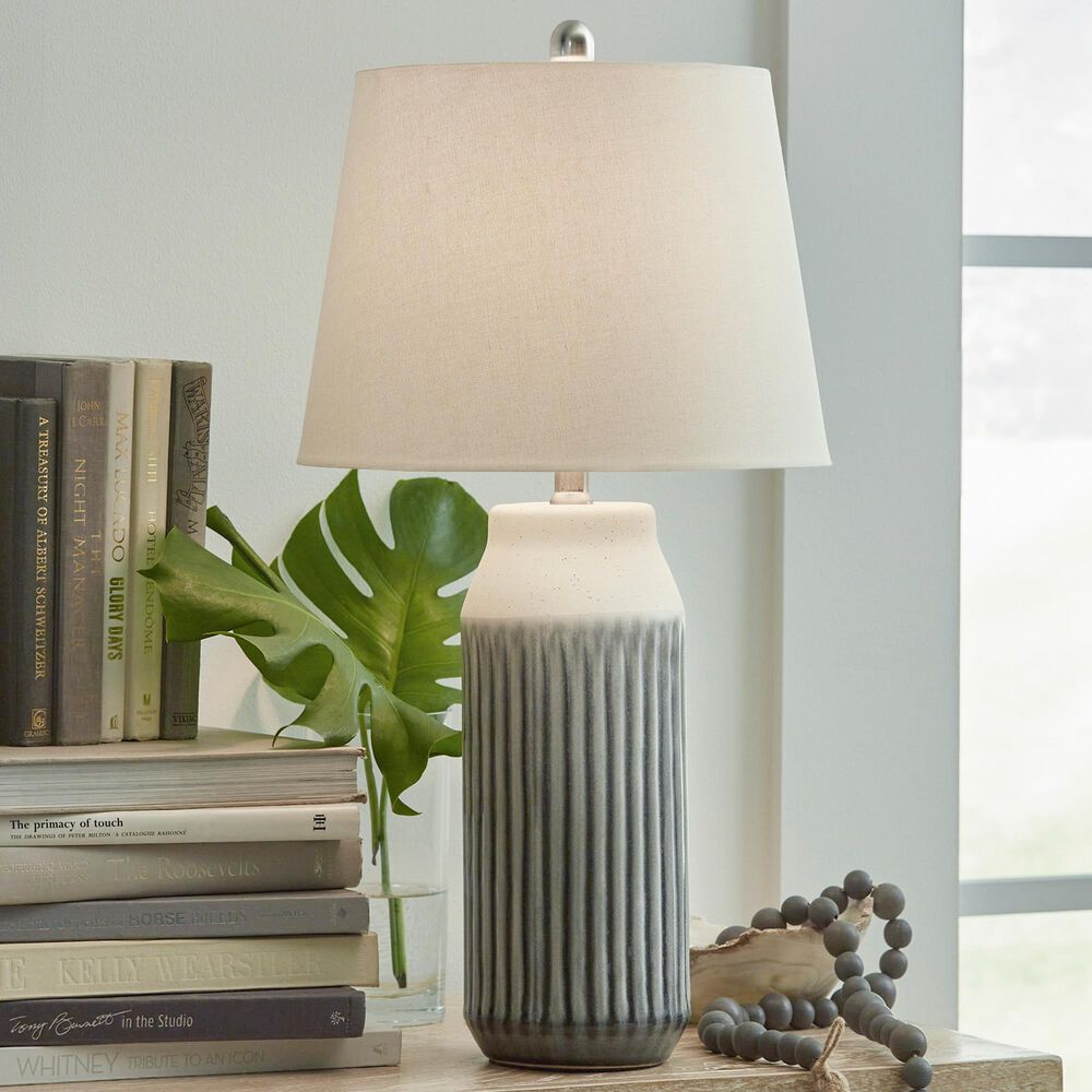 Ashley Afener Table Lamp in Blue and Beige &#40;Set of 2&#41;, , large