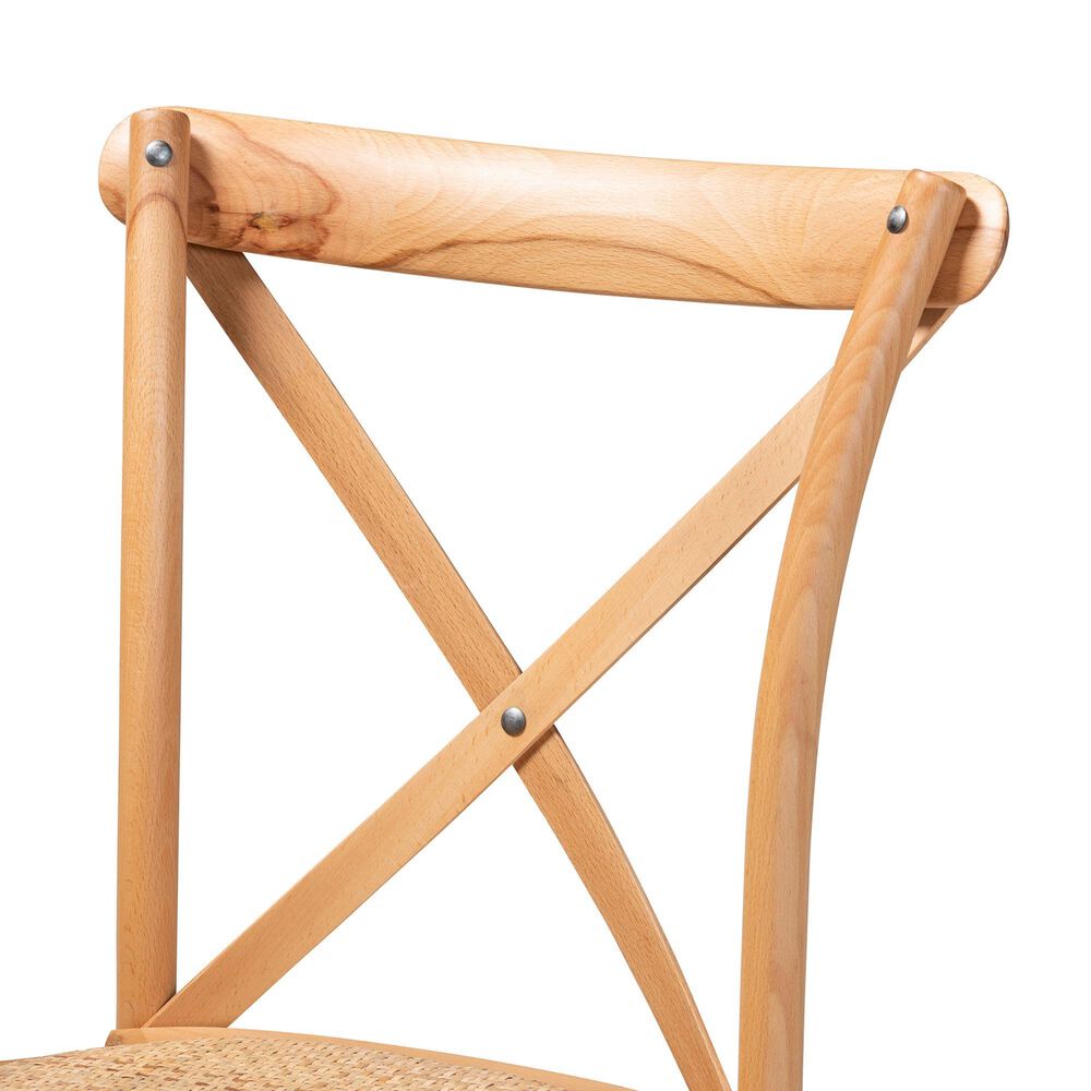 Baxton Studio Tartan Side Chair in Natural Brown (Set of 2), , large