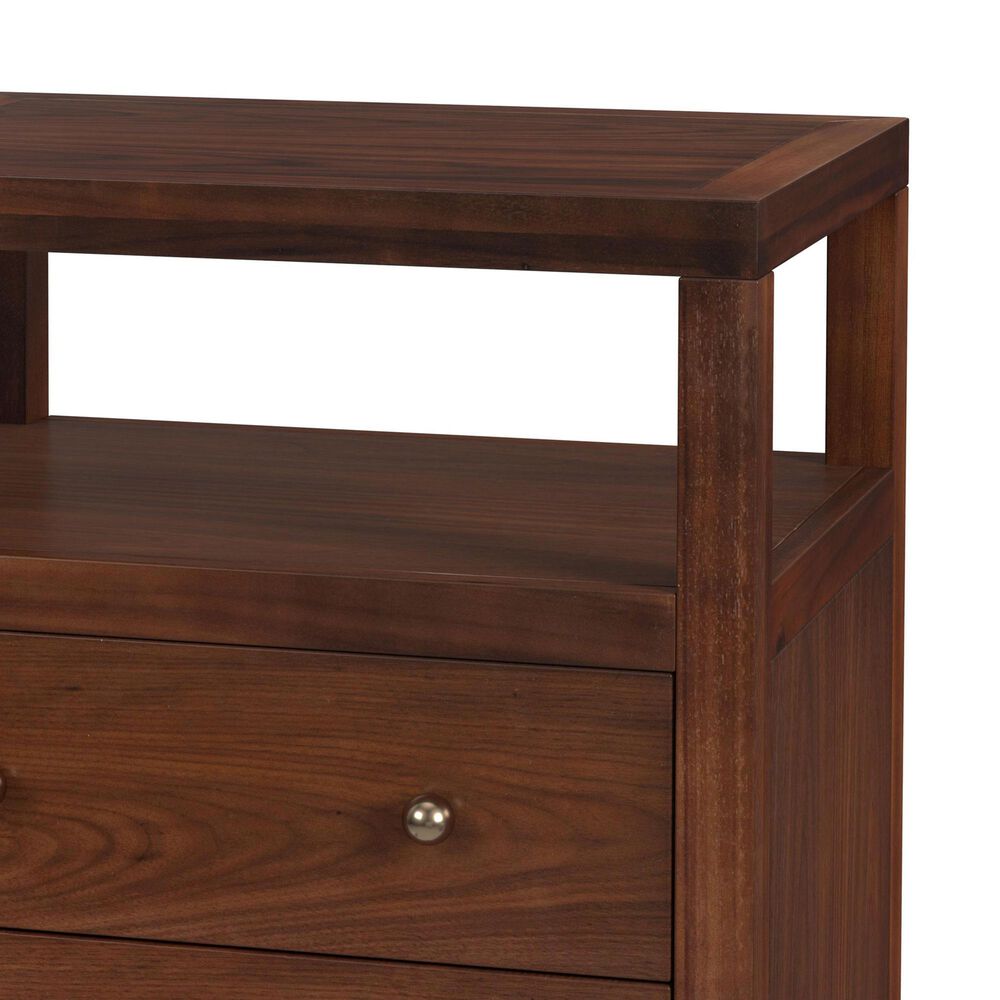 Butler Specialty Company Nora 2 Drawer Nightstand with Open Shelf in Walnut, , large
