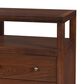 Butler Specialty Company Nora 2 Drawer Nightstand with Open Shelf in Walnut, , large