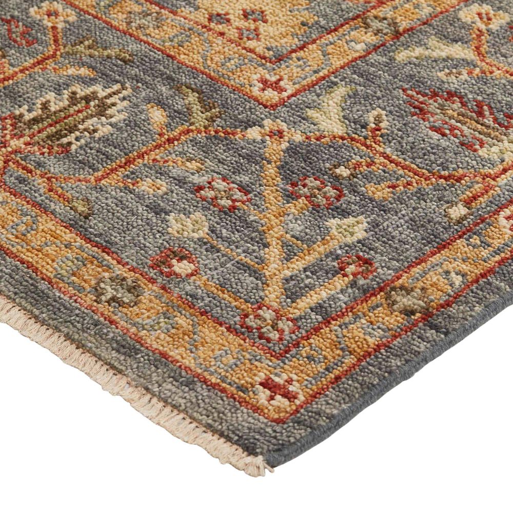 Feizy Carrington Blue and Rust 5&#39;6&quot; x 8&#39;6&quot; Area Rug, , large