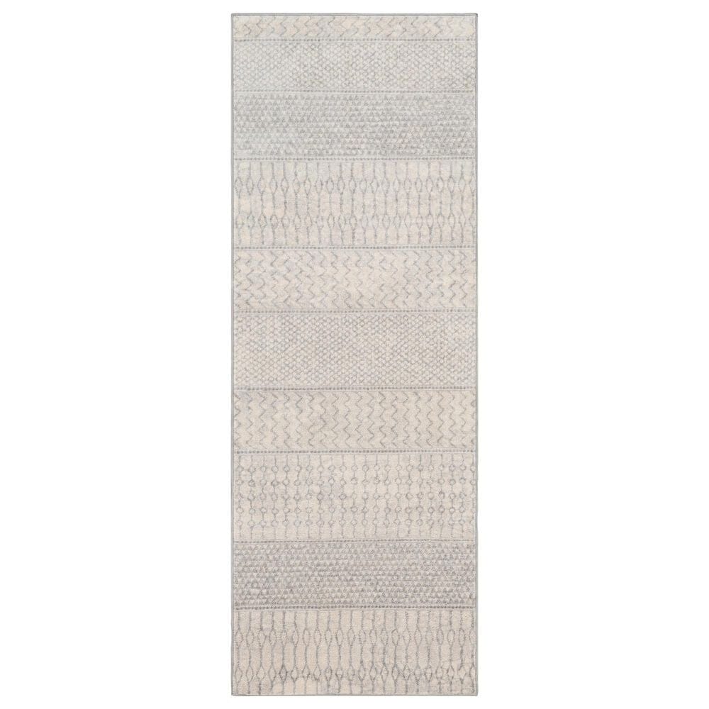 Surya Monaco MOC-2306 2"6" x 8" Silver Gray and Cream Scatter Rug, , large