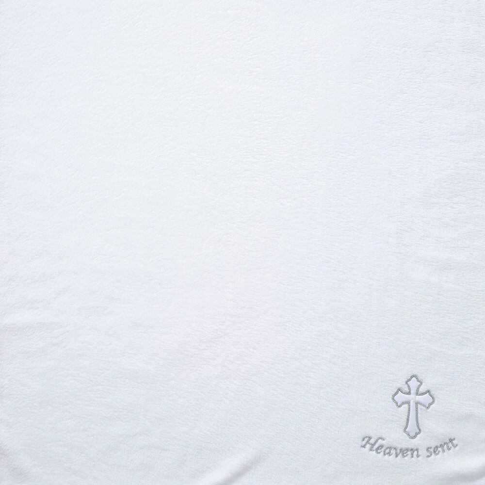 Lambs &amp; Ivy Heaven Sent Baby Blanket in White, , large