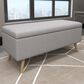Maple and Jade Modern Storage Bench in Grey, , large