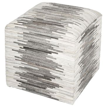 Butler Victorian Pouffe in Grey, , large