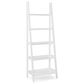 Linon Home Decor Acadia 5-Shelf Ladder Bookcase in White, , large
