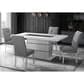 Global Furniture USA Monoco Pedestal Dining Table and 4 Dining Chairs in White, , large