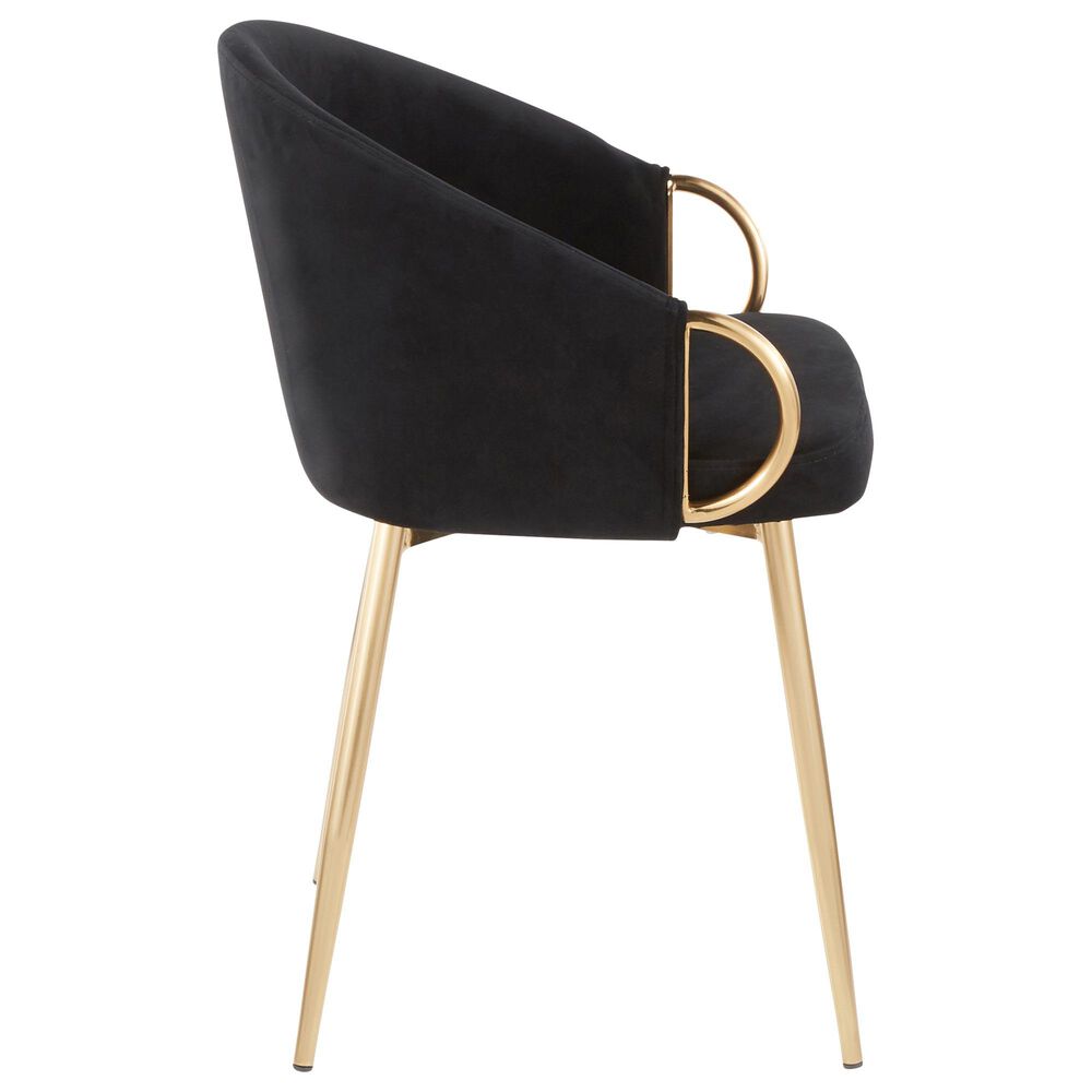Lumisource Claire Chair in Black Velvet, , large