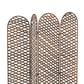 Maple and Jade 4-Panel Partition Room Divider Screen with Cutouts in Matte Copper, , large