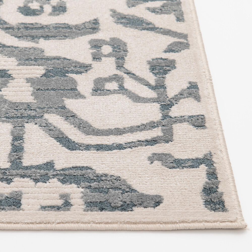 Central Oriental Heirloom Candace Champagne and Sky Blue 9'10" x 12'10" Area Rug, , large