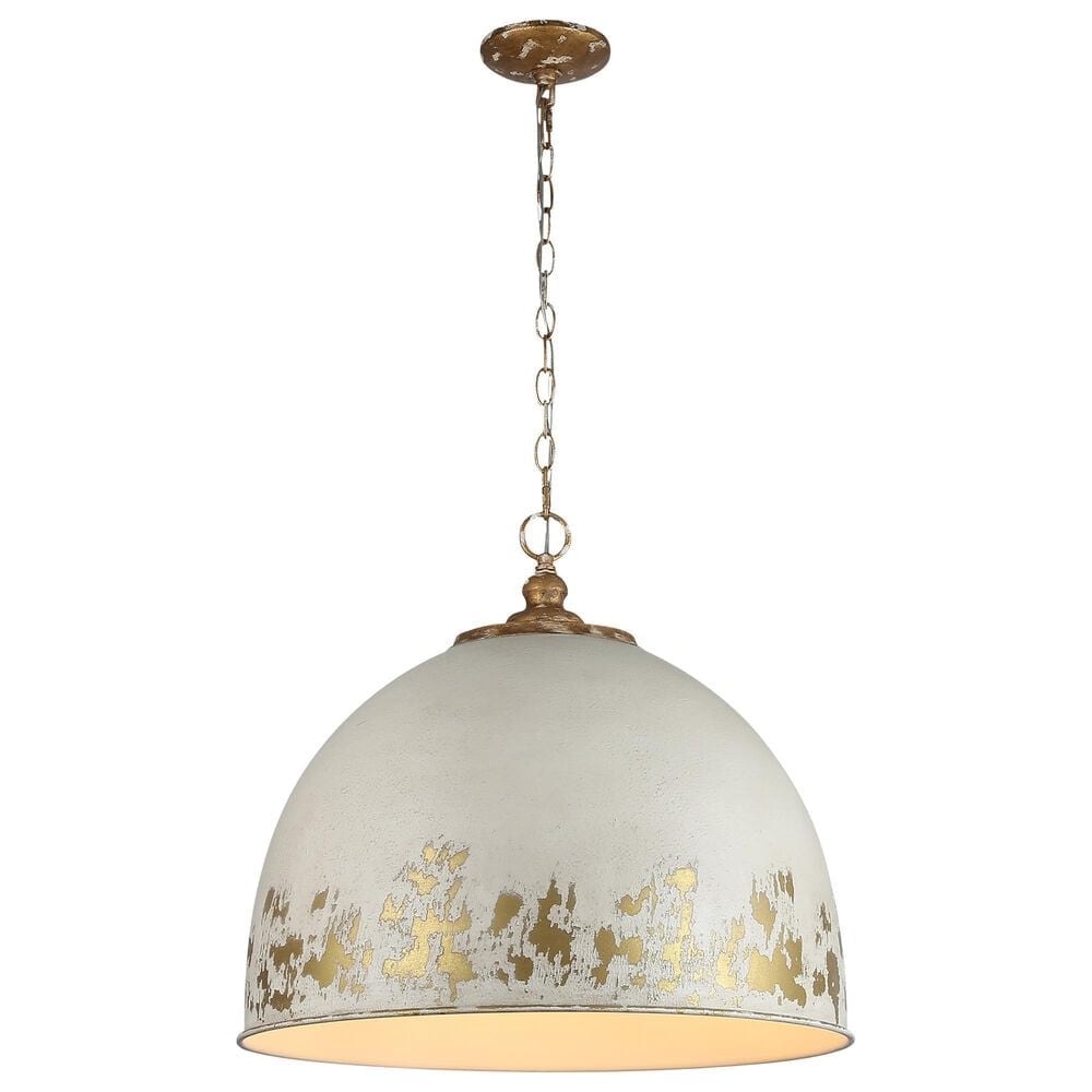 Golden Lighting Alison 5-Light Pendant with Antique Ivory Shade in Vintage Gold, , large