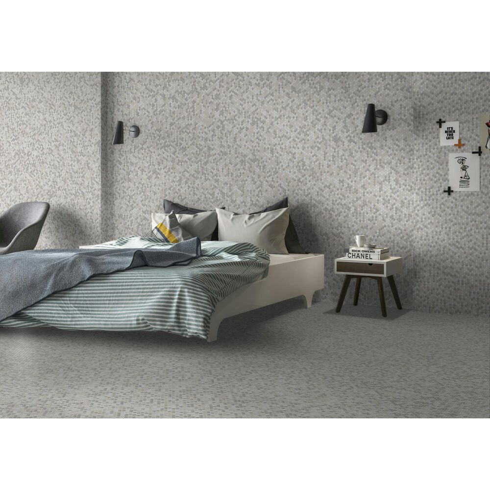 MS International Angora Tibi 1&quot; Hexagon on 12&quot; x 12&quot; Marble Mosaic Sheet, , large