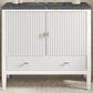 James Martin Vanities Myrrin 36" Vanity in Bright White with 3 cm Parisien Bleu Quartz Top, , large