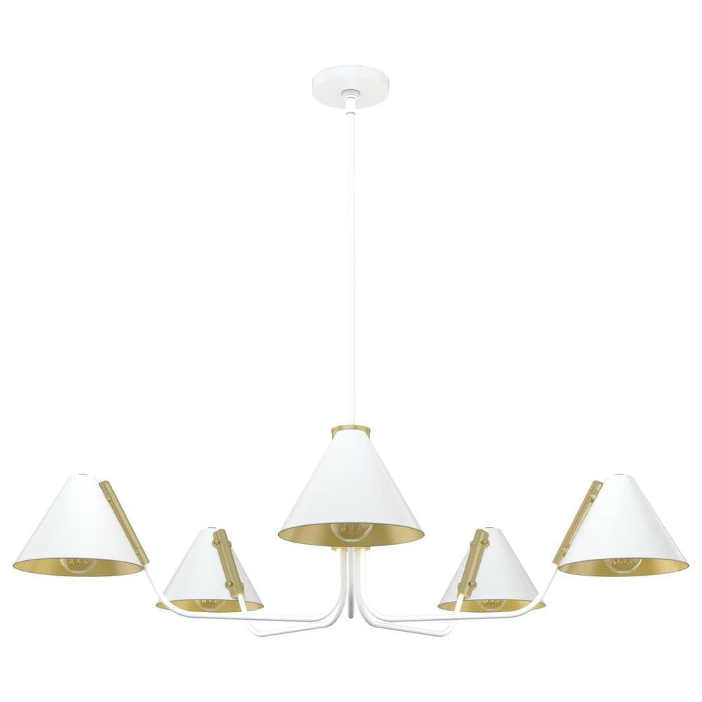 Hunter Grove Isle 5-Light Chandelier in Matte White, , large