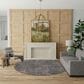 Nourison Rustic Textures Grey and Beige 7"10" Round Area Rug, , large