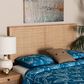 Baxton Studio Aurelia Queen Panel Headboard in Natural Brown, , large