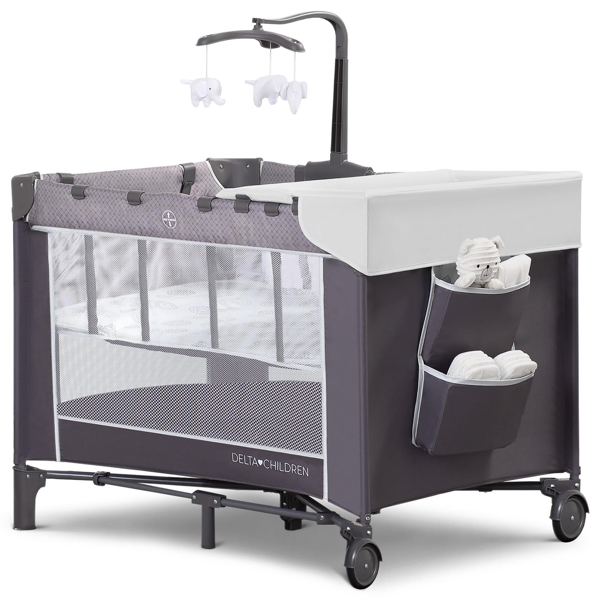 Delta LX Deluxe Portable Baby Play Yard in Eclipse NFM