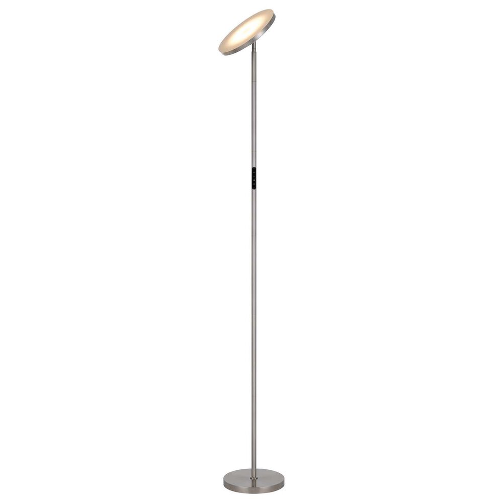Cal Lighting Christi Integrated LED Floor Lamp in Brushed Steel, , large