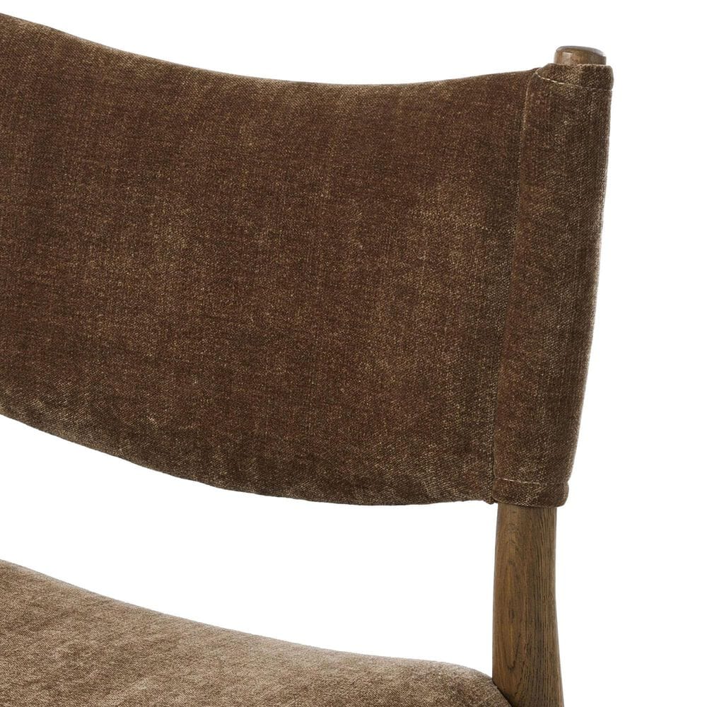 Four Hands Jayla Armless Dining Chair with Altair Mushroom Fabric in Toasted Oak, , large