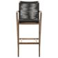 Armen Living Nabila Patio Bar Stool in Charcoal, , large