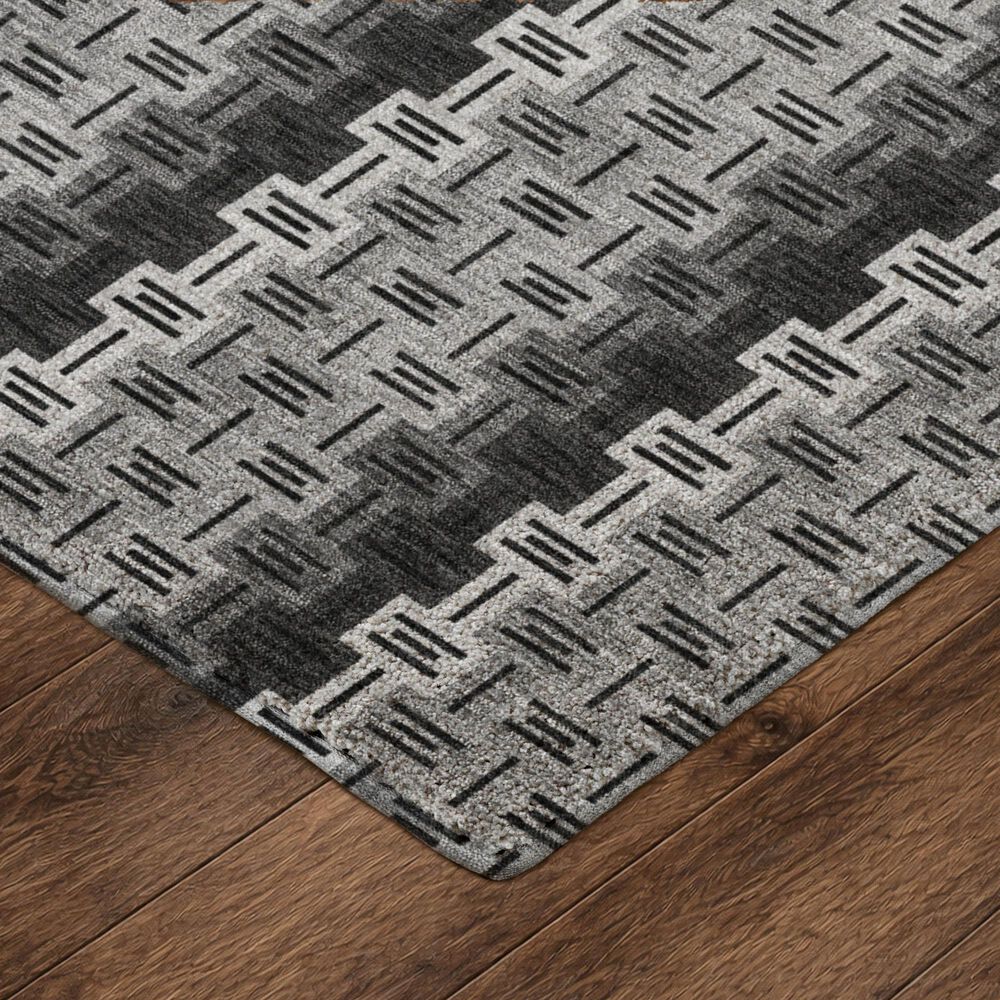 Dalyn Rug Company Kenner KN3 Black 5' x 7'6" Area Rug, , large