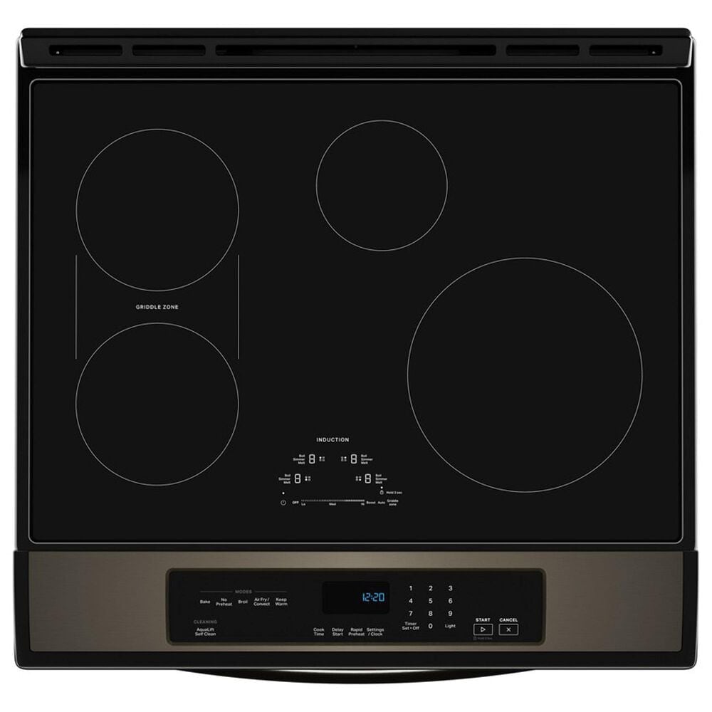 Whirlpool 6.4 Cu. Ft. Induction Range with No Preheat Air Fry in Black Stainless, , large