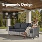 HOMLUX 5-Piece Outdoor Patio Furniture Set in Black, , large