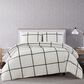 Pem America Truly Soft Windowpane 3-Piece Full/Queen Comforter Set in Ivory/Black, , large