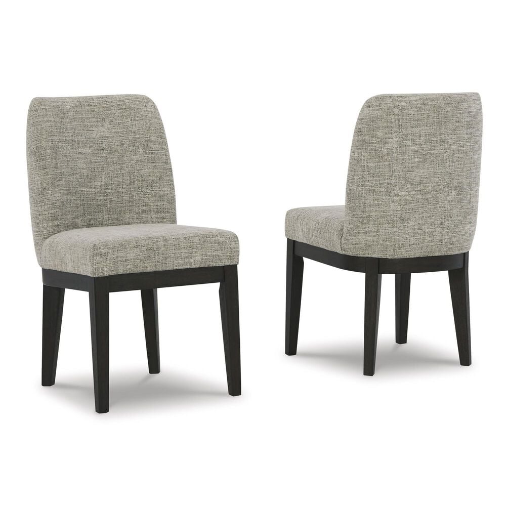 Millenium Burkhaus Side Chair with Beige and Brown Cushion in Dark Brown, , large