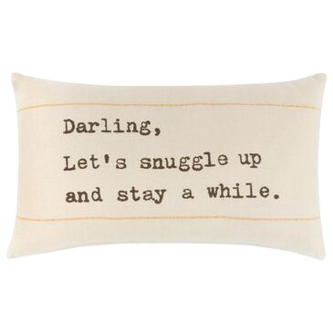 Demdaco Dear You Love 12" x 21" Throw Pillow in Soft Cream, , large