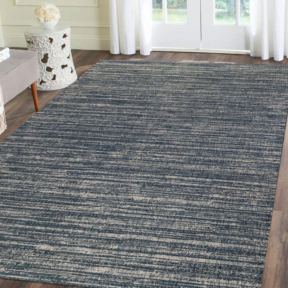 Amer Rugs Maryland Striped 6&#39;6&quot; x 9&#39;10&quot; Blue Area Rug, , large