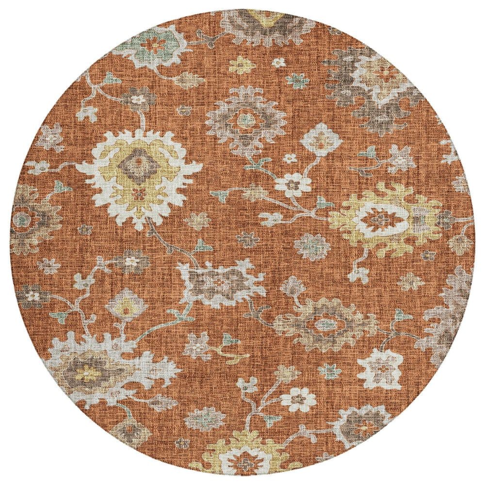 Dalyn Rug Company Portico PO6 Paprika 8" Round Area Rug, , large