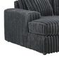 Ashley Midnight-Madness Oversized Chaise in Gunmetal, , large