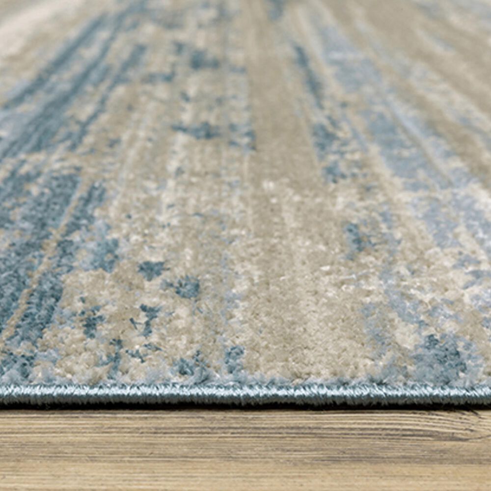 Oriental Weavers Bauer Abstract Stripes 3&#39;10&quot; x 5&#39;5&quot; Blue Area Rug, , large