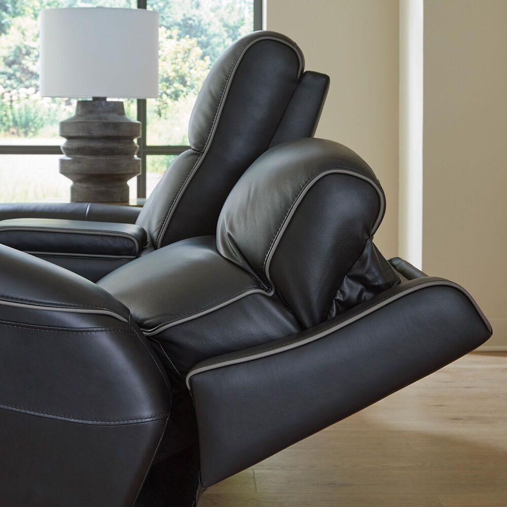 Ashley 5Z-Comfort Power Reclining Loveseat Console in Onyx, , large