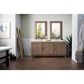 James Martin Vanities Portland 72" Double Bathroom Vanity in Whitewashed Walnut with 3 cm Arctic Fall Solid Surface Top and Rectangular Sinks, , large