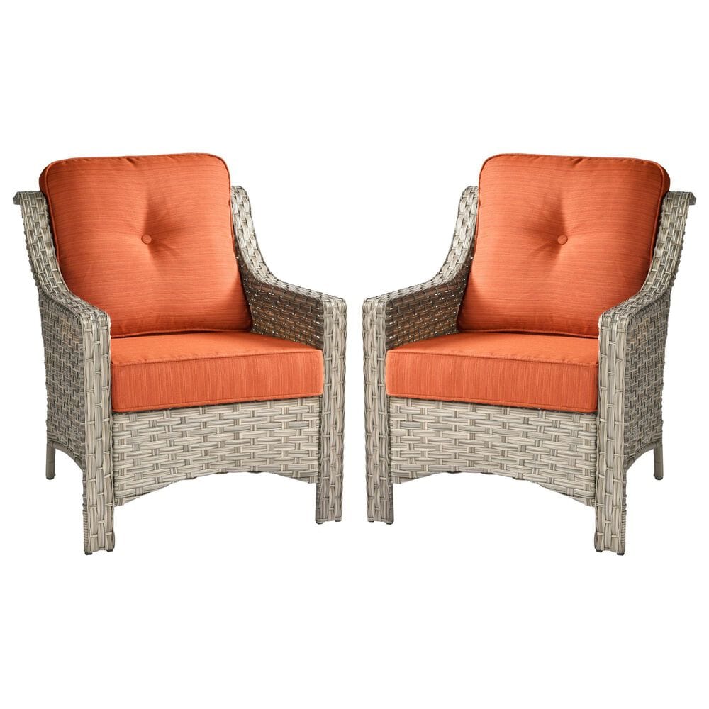 HOMLUX Outdoor Arm Chair in Orange (Set of 2), , large