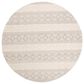 Safavieh Natura NAT750F 6" Round Grey and Ivory Area Rug, , large