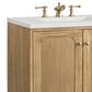 James Martin Vanities Laurent 30" Single Bathroom Vanity in Light Natural Oak with 3 cm Lime Delight Quartz Top and Rectangular Sink, , large