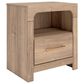 Ashley Kinlanni 1-Drawer Nightstand in Tan, , large