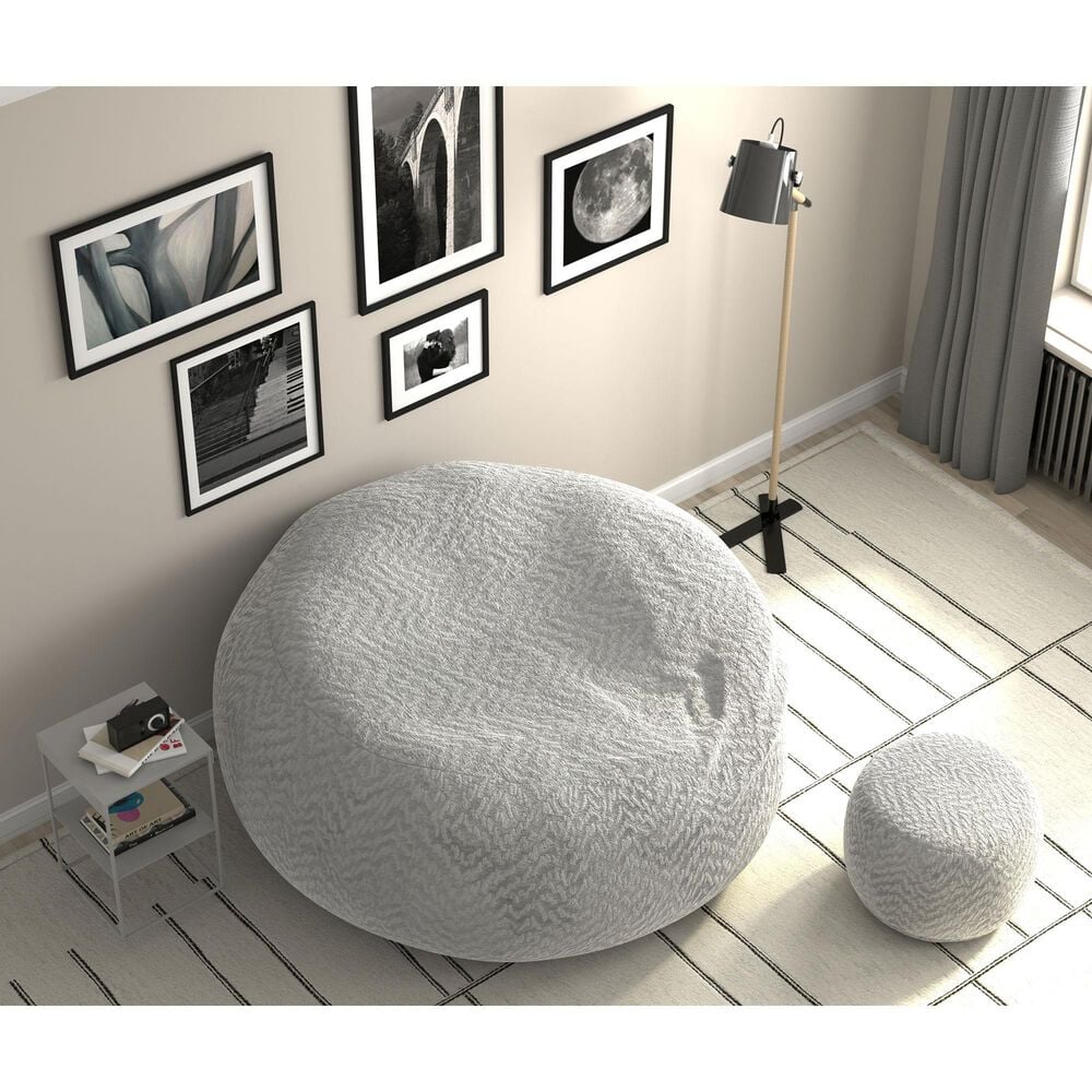Hartsfield Sploosh Lounge Bean Bag in Grey, , large