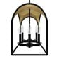 Hunter Dukestown 8-Light Linear Chandelier in Natural Iron and Gold Leaf, , large