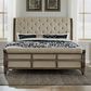 Belle Furnishings Americana Farmhouse Queen Sleigh Bed in Dusty Taupe, , large