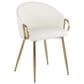 Lumisource Claire Chair in White/Gold, , large