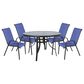 Redline Creation Inc. 5-Piece Patio Dining Set in Matte Black and Navy Blue, , large
