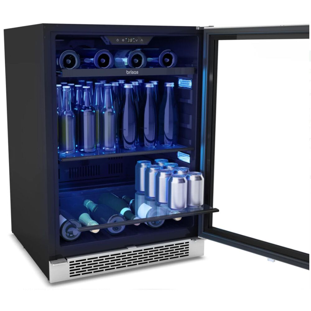 Zephyr Brisas by Zephyr 24&quot; Single Zone Beverage Cooler with PreciseTemp in Stainless Steel, , large