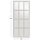 Maple and Jade 48" x 22" Window Pane Inspired Wall Mirror in Distressed White, , large