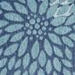 Nourison Garden Oasis GOA06 Navy 3" x 5" Indoor/Outdoor Area Rug, , large