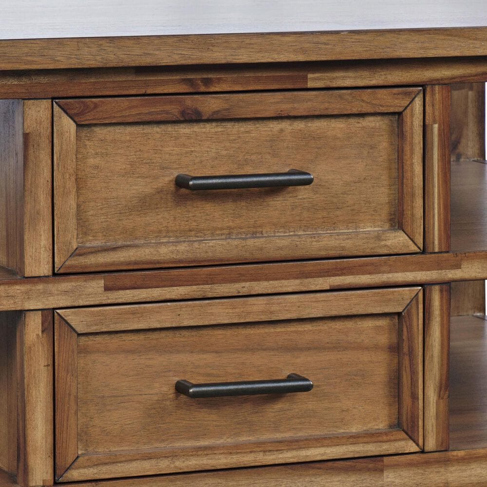 Waltham Claremont Castered Storage Cocktail Table in Brown, , large